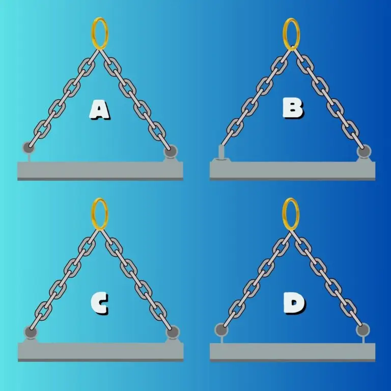 Rigging diagram showing different eyebolt lifting configurations (A, B, C and D) used as lifting points in crane and dogging operations.