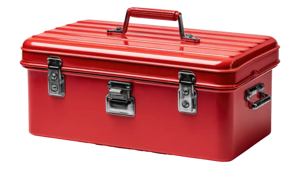 Toolbox icon representing rigging tools, calculators and reference resources for dogging and lifting operations.